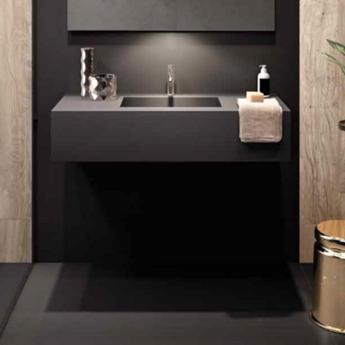 Uni Dark Black 120x240cm matt porcelain tile. Deep black finish with smooth matt surface, 09mm durable porcelain for walls and floors.