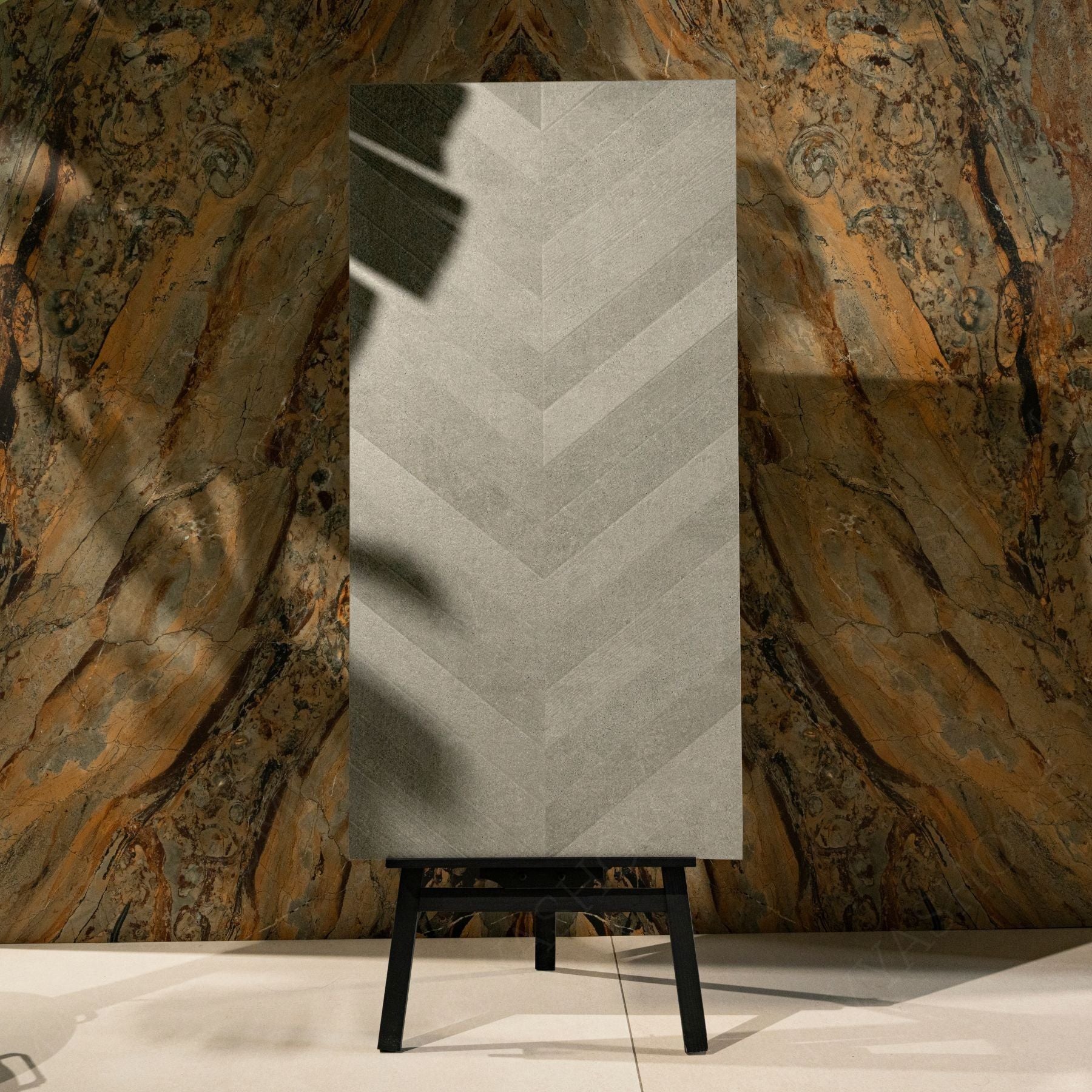 Urban Ash porcelain tile 60×120cm features a refined ash-grey concrete look with durable porcelain strength, ideal for modern floors and walls.
