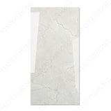 Vanilla Mist glossy marble effect porcelain tile 60x120cm with 9mm thickness features soft creamy tones and elegant shine.