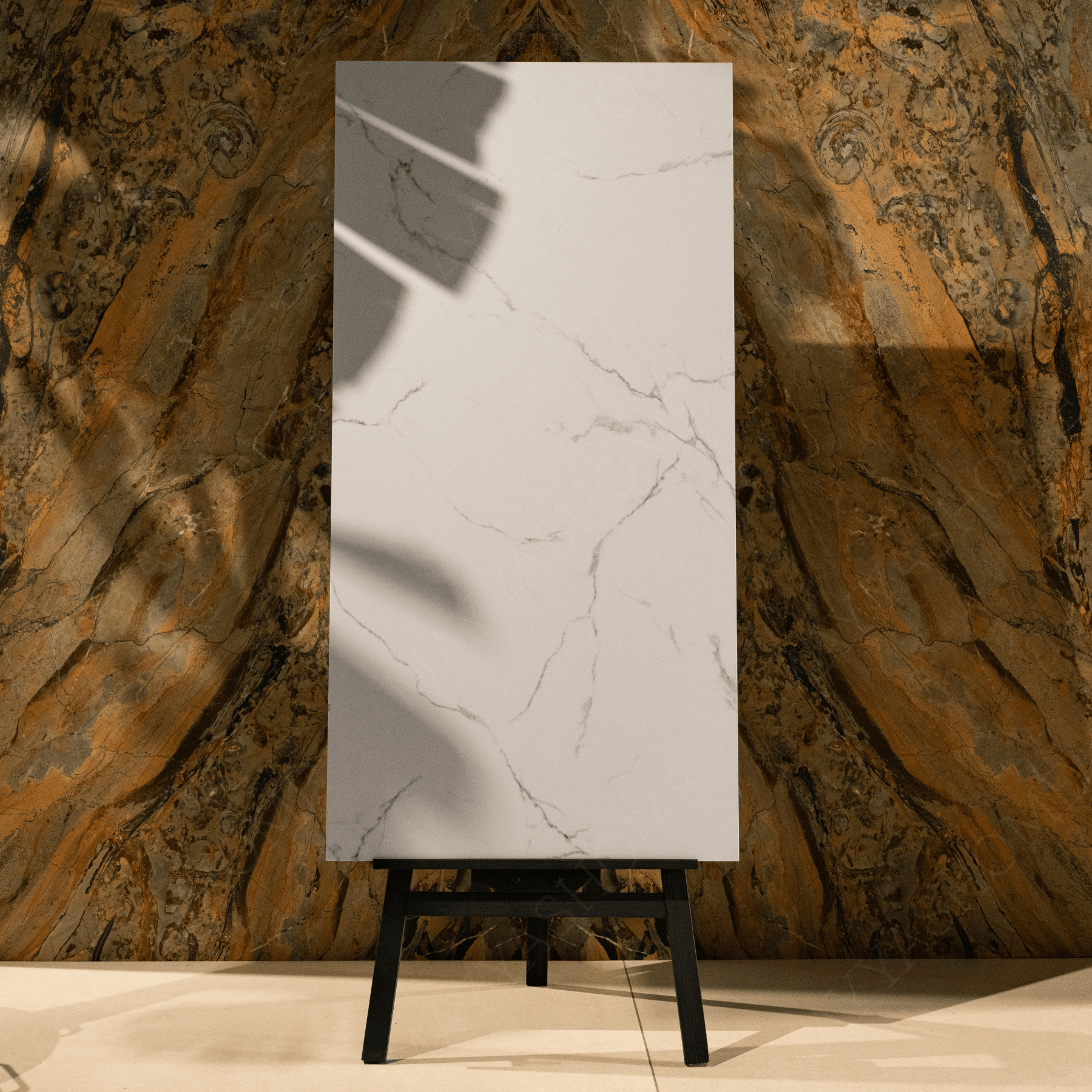 Velora Bianco porcelain tile 60x120cm with 9mm thickness features a luxury marble look, durable porcelain body, ideal for floors and walls.