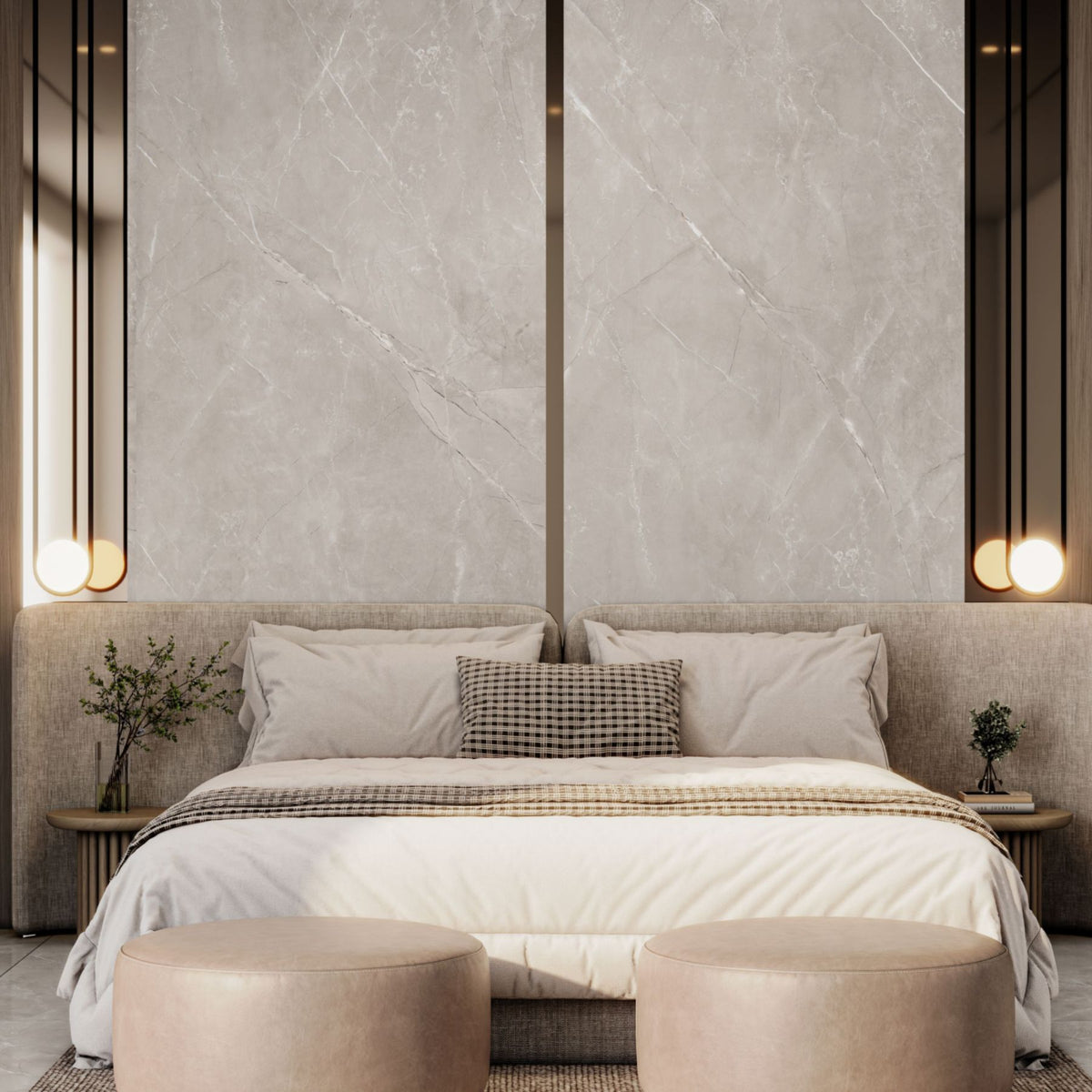 Vitra Grey Lush Crisp Colorbody porcelain slab 120x280cm, 9mm thick, with a refined grey stone look for elegant floors, walls and modern interiors.