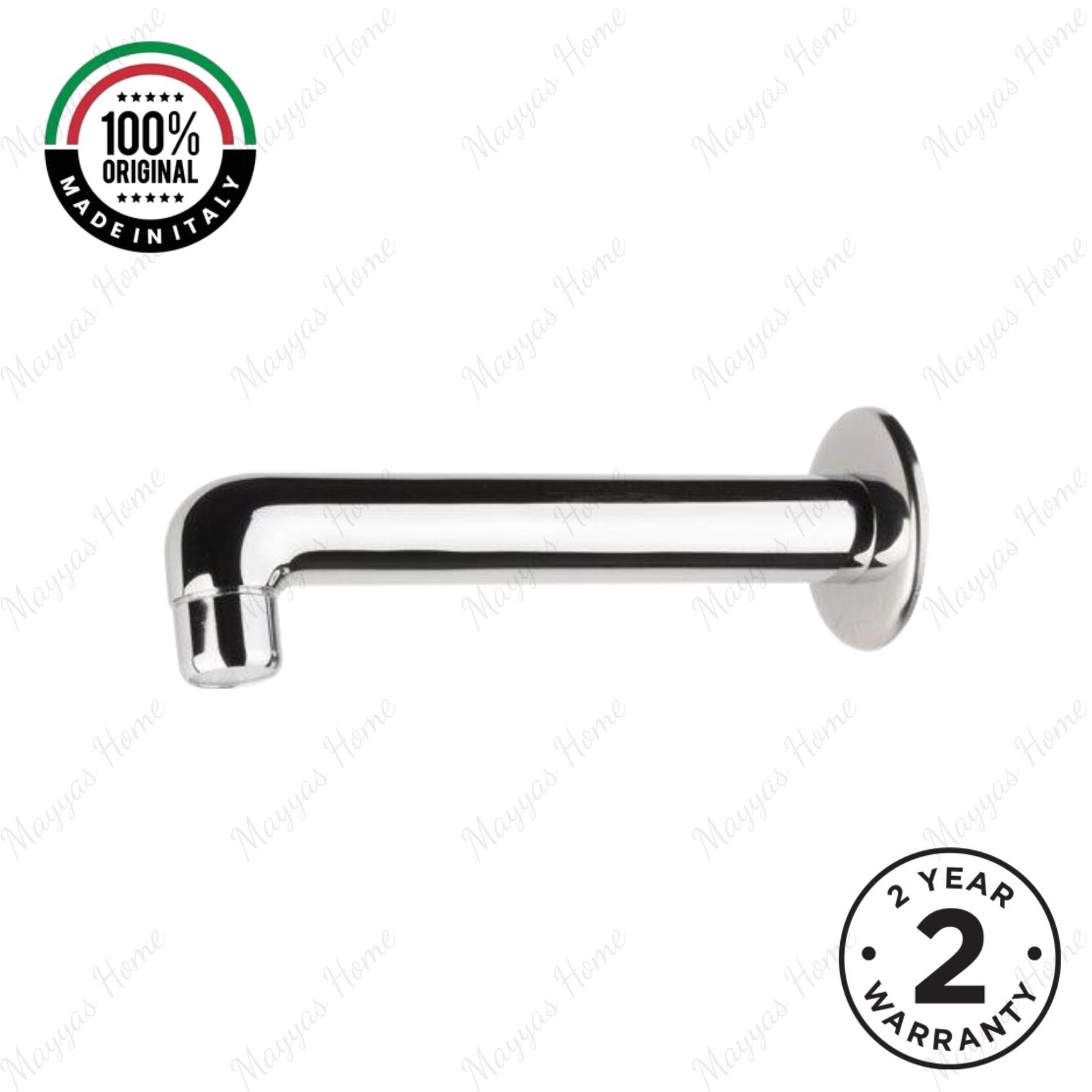 Wall mounted fixed washbasin spout with G1/2 male connection and flow limiter compatibility. Ideal for commercial, hospitality and residential bathrooms in UAE.