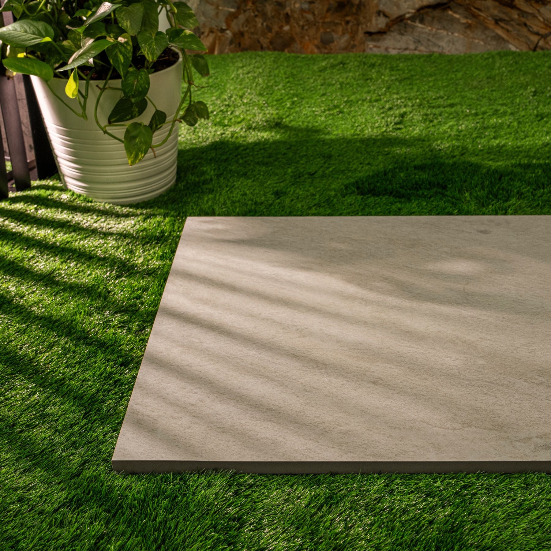 Warm Horizon matt porcelain tile 60x120cm x2mm with warm stone tone, durable large format surface ideal for modern floors, walls and premium interior spaces.